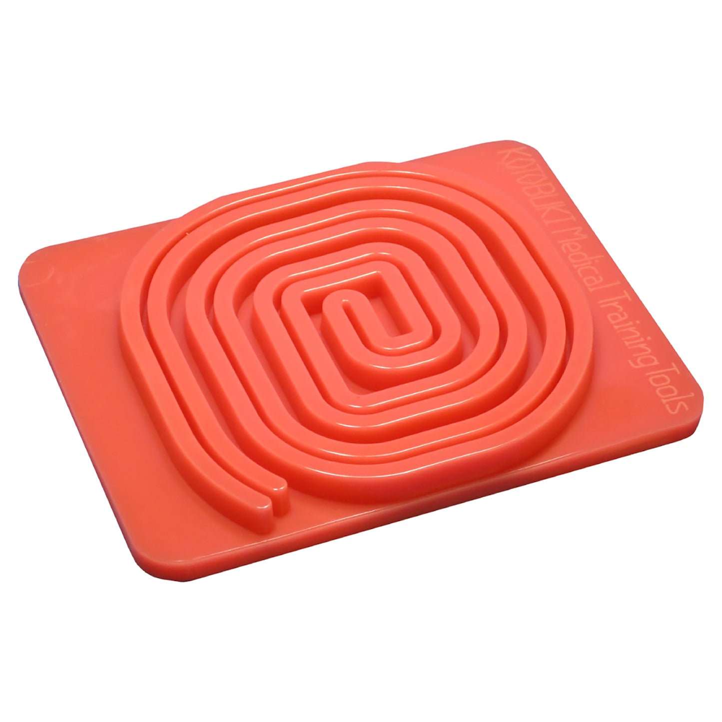 The red Training Pad Swirl against a white background. 